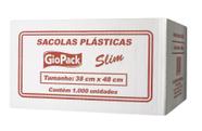 Sacola plástica branca 38x48 c/ 1000 unid - virgem slim