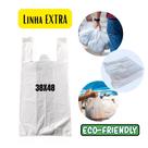 Sacola Plástica Branca Média Lisa Reforçada 38x48 c/800 unidades EXTRA