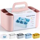 Sacola plástica empilhável multiuso Caddy Organizer AOZITA rosa Sacola plástica empilhável multiuso Caddy Organizer AOZITA rosa