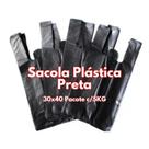 Sacola Plástica Preta - 30x40 Pacote 5KG Sacola Plástica Preta - 30x40 Pacote 5KG