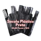 Sacola Plástica Preta - 60x80 Pacote 5KG