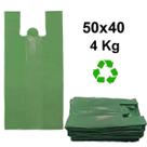 Sacola reciclável verde 50x40 6 micras 4kg aprox 400 unidades Sacola reciclável verde 50x40 6 micras 4kg aprox 400 unidades