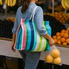 Sacola Reutilizavel Feira E Mercado Nylon Super Resistente