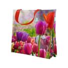 Sacola Reutilizável Flores 39x18x35cm Bompack