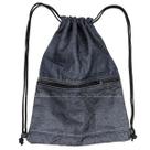 Sacola Saquinho Mochila Artesanal Em Jeans Reforçada Ajustável