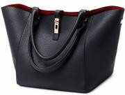 Sacola sqlp Large Work for Women Designer à prova d'água preta