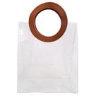 Sacola Transparente Grande Com Alça Bolsa Presente PVC 26cm Sacola Transparente Grande Com Alça Bolsa Presente PVC 26cm