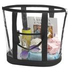 Sacola transparente HAOGUAGUA de PVC impermeável extra grande (PRETA)