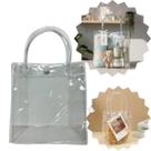 Sacola transparente média 20x15cm em plástico com 10 peças - cristal transparente