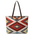 Sacola Wrangler Aztec Canvas com alça de couro