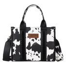 Sacola Wrangler Cow Print preta com alça de guitarra