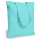Sacolas de algodão TopDesign 16 x 15 cm em azul aqua (pacote com 6)