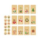 Sacolas De Papel Kraft Para Natal 24/48PCS, Envelope Para Embalagem De Biscoitos E Doces, Decoração