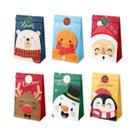 Sacolas De Presente De Natal 12/24pcs 6 Estilos Sacolas De Papel Para Doces Para Festas De