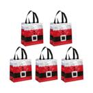 Sacolas De Presente De Natal Do Papai Noel, Sacolas Não Tecidas, 5, 10, 20 Peças, Embalagem De