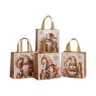 Sacolas De Presente De Natal Do Papai Noel, Sacolas Não Tecidas Com Alças, 4-12 Peças, Decoração