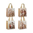 Sacolas De Presente De Natal Do Papai Noel, Sacolas Não Tecidas Com Alças, 4-12 Peças, Decoração