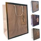 Sacolas Presente Metalizada Luxo Embalagem Festa Kit com 4 Sacolas Presente Metalizada Luxo Embalagem Festa Kit com 4