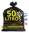 Sacos 50l Preto Embalixo - Mega Econômico Com 100 Und Sacos 50l Preto Embalixo - Mega Econômico Com 100 Und