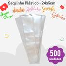 Sacos 5x24cm c/ 500 unid geladinho gourmet, sacolé, gelinho, chup chup, din din, farofas, temperos