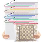 Sacos com zíper Umriox, pacote 16, 43x31,5 cm, A3, 16 cores, malha de PVC Sacos com zíper Umriox, pacote 16, 43x31,5 cm, A3, 16 cores, malha de PVC