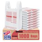 Sacos de agradecimento de plástico Glotoch 1000 Count 12x6,5x21cm brancos