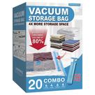 Sacos de armazenamento a vácuo Roomimaster 20 Combo com bomba para roupas Sacos de armazenamento a vácuo Roomimaster 20 Combo com bomba para roupas