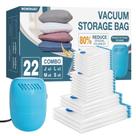 Sacos de armazenamento a vácuo WOWSMART com bomba elétrica 22 sacos