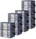 Sacos de armazenamento Cosy Family, pacote com 12 unidades, 90L, Heavy Duty Grey