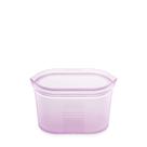 Sacos de armazenamento de alimentos com zíper, prato pequeno, lavanda, silicone, EUA