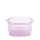 Sacos de armazenamento de alimentos reutilizáveis com zíper, prato médio, lavanda