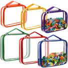 Sacos de armazenamento de brinquedos Sanwuta, 6 pacotes, sacos organizadores de PVC