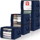 Sacos de armazenamento de roupas Fab Totes, pacote com 6 unidades, capacidade de 60 L, azuis
