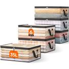 Sacos de armazenamento de roupas Lifewit 35L, plástico, vinil, pacote com 6 unidades transparentes