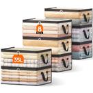 Sacos de armazenamento de roupas Lifewit 35L, plástico, vinil, pacote com 8 unidades transparentes