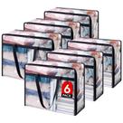 Sacos de armazenamento de roupas Lifewit 40L Plastic Clear, pacote com 6 Sacos de armazenamento de roupas Lifewit 40L Plastic Clear, pacote com 6