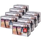 Sacos de armazenamento de roupas Lifewit 60L Plastic Clear, pacote com 8