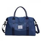 Sacos de armazenamento doméstico sacola esportiva bolsa de ginástica com bolso molhado e manga de carrinho azul escuro