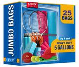 Sacos de armazenamento SHINY SELECT Jumbo, 5 galões, pacote com 25, 18 x 24 polegadas e 2 mil Sacos de armazenamento SHINY SELECT Jumbo, 5 galões, pacote com 25, 18 x 24 polegadas e 2 mil
