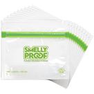 Sacos de armazenamento Smelly Proof, pacote com 10 unidades, suporte e enchimento, 6 x 4 polegadas, reutilizáveis
