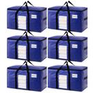 Sacos de armazenamento TAILI Dark Blue Extra Large 28Lx14Wx17H cm 6Pk