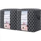 Sacos de armazenamento WISELIFE, pacote com 2, 100 litros grandes para roupas pretas
