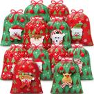 Sacos de bonecas de presente de Natal FLOE 12 unidades com cordão 20x25cm