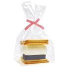 Sacos de celofane Yotelab Smores 10x5x20cm com inserção de papel x100