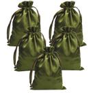 Sacos de cetim com cordão Gbateri, 35 unidades, 13 x 18 cm, verde musgo Sacos de cetim com cordão Gbateri, 35 unidades, 13 x 18 cm, verde musgo