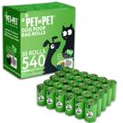 Sacos de cocô PET N PET 540 Conts Green 38% à base de plantas 9x13cm