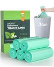 Sacos de compostagem AYOTEE, 3 galões, 125 pacotes, sacos de lixo compostáveis