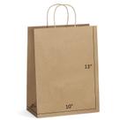 Sacos de compras Eupako Kraft 25x13x33cm 100 unidades de papel pardo