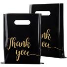Sacos de compras Jutieuo 100 Pack Black Thank You 23x30cm LDPE
