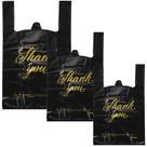Sacos de compras Zonon Thank You Plastic 200 unidades, 3 tamanhos, pretos